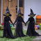 Halloween Deko Outdoor - Schrei Hexe mit Sound-Sensoren, Wasserdicht in großem Maßstab Halloween Hexe Deko für Garten Garten Außen Rasen Veranda mit Bewegungsmelder, 3 Stück