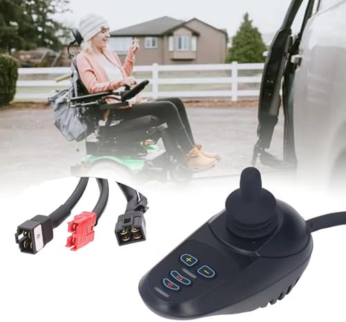 Joystick Controller for Electric Wheelchair with Electromagnetic Brake Connector, Universal Direction Controller, Mobility Scooter Intelligent Control Handle