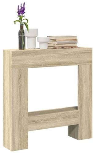 Gecheer Kaminumrandung,Dekorative Kaminkonsole,Kaminsims Dekokamin für Wohnzimmer,Kaminattrappe Kaminverkleidung 81 x 18 x 82 cm (B x T x H),Maximale Belastbarkeit:40 kg Holzwerkstoff