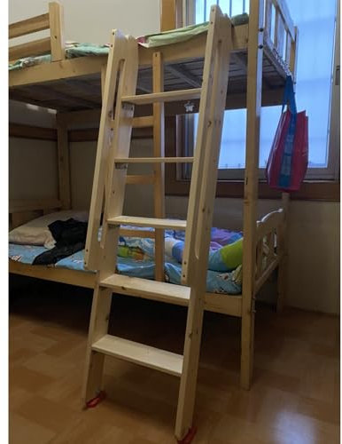 ZANDCR College Dorm Room Bunk Bed Ladder 7 6 5 4 3 Ft High, Wooden Ladder Only, Treehouses Climbing Ladder with Handrails & 9.5cm Wide Steps (Size : 120cm/3.9ft/47.2in Tall)