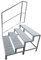4 Stufen Stahltreppe mit Geländer Standtreppe Außentreppe Breite 60 cm Höhe 60-84 cm verzinkt Premium Qualität