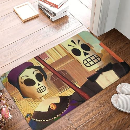 OOAHJEID Fußmatte für Badezimmer Grim Fandango Spiel Schlafzimmer Matte Poster Fußmatte Wohnzimmer Teppich Outdoor Teppich Hause Dekoration