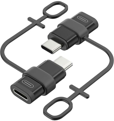 MoKo Adaptador Lightning a USB C, 2 PZS Adaptador de iPhone a Tipo C con Carga Rápida de 36W para iPhone Air 17 16 15 Pro MAX Plus, iPad Pro/Air, Galaxy S25 S24, NO para Auriculares/OTG, Negro