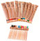 IMAXWAVE Kit de 10 Cepillos de Dientes de Bambú Biodegradables, Cepillos dentales ecológicos, pack de cepillos de bambú, Ideal para uso familiar, Multicolor, Diseño Natural