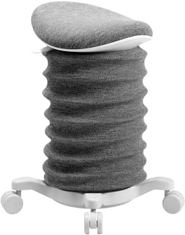 TOPSTAR Sitness 4D mit Rollen - AGR-Zertifiziert Dynamischer Sitzhocker Papyrus - schwarz, ergonomischer Bürohocker - höhenverstellbar - stärkt den Rücken - entlastet die Bandscheiben