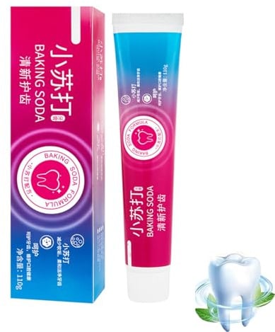 Backpulver-Zahnpasta, Zahnpasta Mit Backpulver, Natural Baking Soda Toothpaste, Mundpflege, Aufhellung und Entfernung von Sommersprossen, Frischer Atem (1)