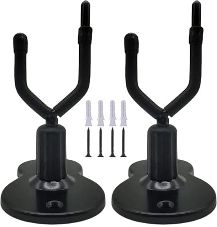 Supporto da parete per viola, 2 ganci per viola con supporto per archetto, salvaspazio, espositore per strumenti a corda, per dilettanti e professionisti