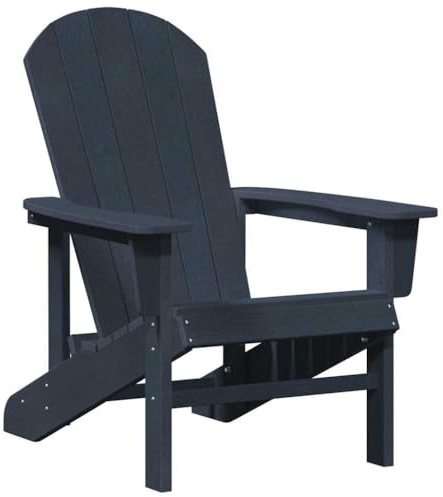 vidaXL Adirondack Chair Navy Blue HDPE