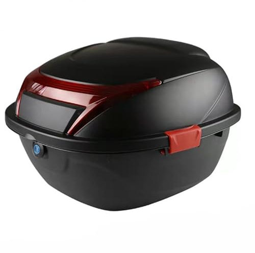 MXQCLSA Bauletto Posteriore Moto, per Piaggio Vespa GTS GTV 250 300 Impermeabile Scatola di Coda Moto Caschi Moto per Stoccaggio Caschi con Serratura di Sicurezza