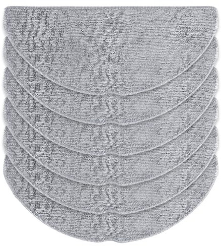 Lot de 6 Serpillières pour Roborock Q7 M5/M5+, Q7 L5/L5+ Robot Aspirateur, Réutilisables et Lavables Chiffons de Nettoyage