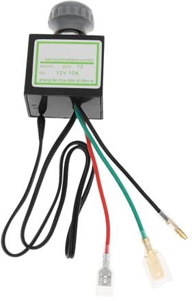 ECSiNG Termostato Electrónico de 12 V/10 A Apto para Ventiladores Y Compresores de Aire Acondicionado de Automóviles.