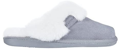 Vanuba Handgemacht Lammfell Warme Hausschuhe Damen Winter Slippers - Hauspantoffeln - Kuschel Pantoffeln Damen Plüsch - Damen Pantoletten Winter - Flache Slippers für Drinnen
