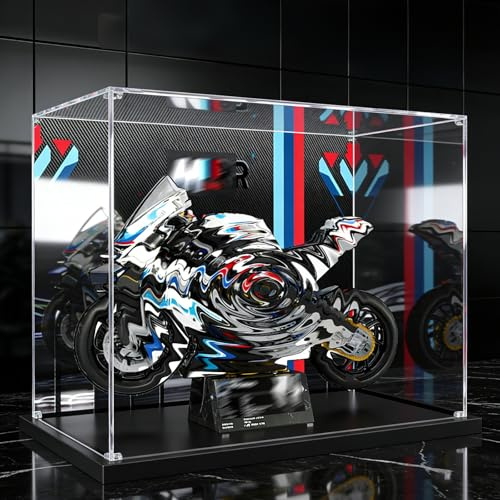 Transparente Acryl-Vitrine für LEGO 42130 Motorrad M1000RR – Aufbewahrungsbox – staubdicht – verdickt – transparent – kompatibel mit 42130 (nur Vitrine, Set nicht im Lieferumfang enthalten) (B)