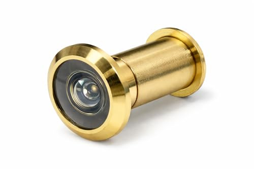 LEMAG SRL Spioncino Porta 60/110 mm Angolo 200° Ottica Grandangolare per Porte Blindate e Interne Installazione Facile