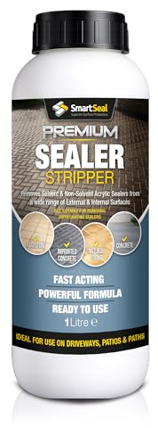 SmartSeal Sealer Stripper - 1L - Powerful Sealant Remover & Paint Stripper for Concrete, Metal, Wood & Masonry. Sealer Remover for Stripping Solvent & Non Solvent Sealers, Adhesives & Paints