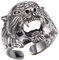 Vintage 925 Sterling Silber Tiger Ring Tigerkopf Ring für Herren Offen Verstellbar