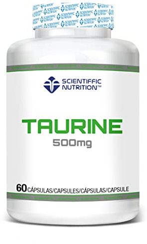 Scientiffic Nutrition - Taurine, Taurina de 500mg, Antioxidante, Mejora el Rendimiento Deportivo, Proteje el Tejido Muscular, Favorece la Relajación del Sistema Nervioso - 60 Cápsulas