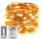 Erchen Battery Operated LED String Lights, Dimmable 33 FT 100 LED Ultra Thin Waterproof 8 Modes Timer Copper Wire Fairy Lights with 13 Key Remote for Indoor Outdoor Christmas Party (Warm White)