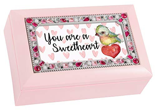 Cottage Garden Spieluhr, Motiv You Are A Sweetheart, klein, mit Schmucksteinen, Rosa