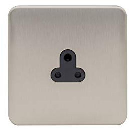 Schneider Electric - Lisse Screwless Deco (LSD) Double, two way rotary dimmer light switch - Wiring Devices Mains and low voltage - Stainless Steel/Black - GGBL3070BSS