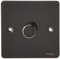 Schneider Electric Ultimate Flat Plate - Single 2 Way Dimmer Light Switch, Main & Low Voltage, 400W/VA, GU6212CBN, Black Nickel