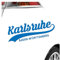 Kiwistar - Autoaufkleber - Karlsruhe Baden-Württemberg - Blau - 20x7cm - Heckscheibe Auto Aufkleber wetterfest für Kfz LKW Mofa Truck - Sticker außen selbstklebend Tuning Zubehör für Fenster Fahrzeug