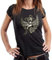Gasoline Bandit Biker-Lady T-shirt : Winged Lady, Noir , M
