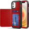TECHGEAR Coque iPhone 12 Mini, Robuste Coque Housse de Protection Anti-Choc 360 avec Porte-Carte et Support Compatible avec iPhone 12 Mini 5.4 - Rouge