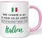 JUNIWORDS Tasse, Sieht vielleicht so aus, als würde ich dir zuhören. Doch in Wahrheit denke ich an Italien (1001306), Wähle Farbe, Rosa