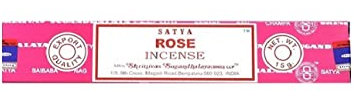 Grenadine Boutique - SATYA Encens Bâtonnets Fleurs et Plantes - Lot de 12 Boîtes de 15g Rose