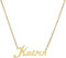 ANDANTE Premium Collection - Namenskette Katrin 14K Gold Edelstahl Halskette Personalisierte Kette mit Namen - längenverstellbar 43 cm - 48 cm