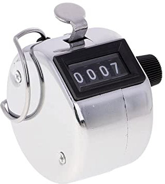 Voarge Counter Clicker contatore Manuale Manuale con Display a 4 cifre in Metallo Clicker Meccanico per contatore di Persone, Golf, contatore di Fila