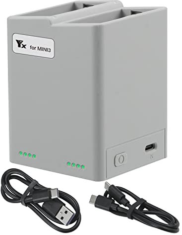 Tineer Mini 3 Pro Battery Fast Charger Adapter, 2in 1 Multifunction Battery Charger Hub, Quick Charging USB Charger Converter Compatible with DJI Mini 3 Pro RC Drone Accessory