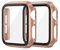 EDIMENS 2er Pack Hard PC Case Kompatibel mit Apple Watch Series 1/2 / 3 38mm Damen Herren, Overall PC Case Slim Hartglas Displayschutz Schutzhülle für Apple iWatch 38mm, Roségold