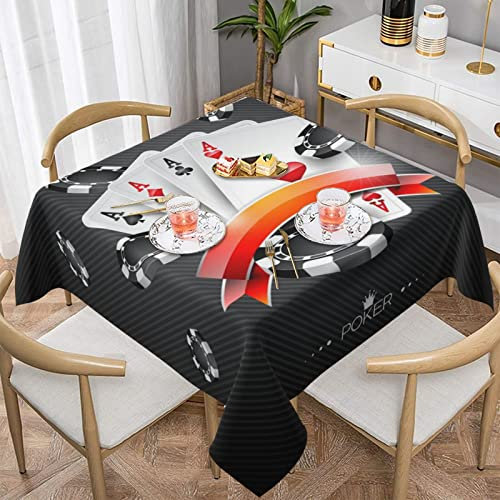BEULSI Poker Turnier Quadratische Mode Dekorative Tischdecke Kaffeetischdecke für Küche Esstisch Dekoration