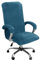 KAYBTNT Samt Bürostuhl Bezug, Hohe Lehne Bürostuhl Sitzbezug, Waschbarer Stretch Spandex Drehstuhl Stuhlhussen, Schonbezug für Bürostuhl, Universal Computer Stuhl überzug,Peacock Blue,Large