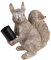 Clayre & Eef Tischlampe Eichhörnchen 24x12x25 cm Silberfarbig Kunststoff