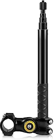 Andoer Palo selfie invisible, soporte para cámara de bicicleta, ajustable para motocicleta Selfie Stick Soporte para manillar de cámara 28 cm-113,5 cm con tornillo de 1/4 pulgadas para INSTA360 X2/X3
