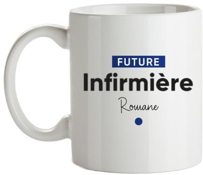 CADEAUX.COM - Mug Personnalisable - Future Infirmière - Mug Céramique - Tasse Classique Personnalisable - Résiste Au Micro Ondes et Lave Vaisselle - Idée Cadeau Original- Cadeau Homme, Femme