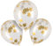 Boland 50915 - Set Konfetti Luftballons aus Latex, 5 Stück je 30 cm, Eid Mubarak, goldene Sterne, Party Deko, Ramadan