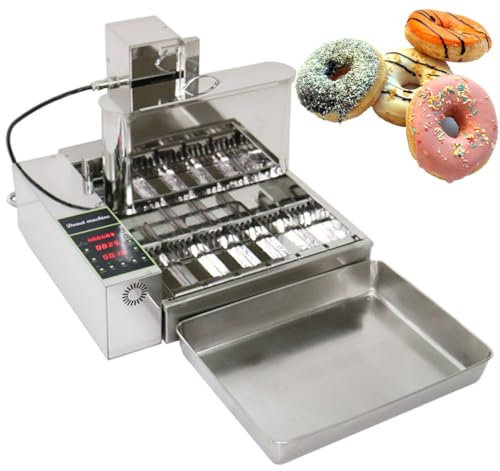 TAHALI Automatic Donut Machine, 6 Rows Commercial Digital Donut Fryer Commercial Mini Donut Maker,110V