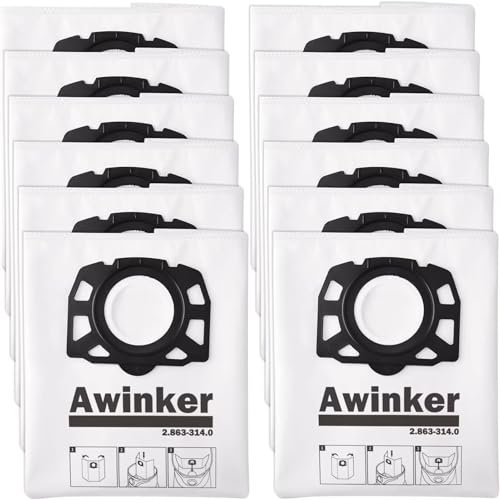 15 Stück KFI 357 Staubsaugerbeutel für Kärcher WD2 WD3 KWD1 KWD2 KWD3 WD3.200 - WD3.800 M/SE4001/SE4002 2.863-314.0 Vliesfilterbeutel KFI 357