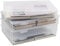 Granvoo 4 Paquetes Caja Archivo A4 Plástico Transparente,Cajas Transparentes Clasificador Documentos,Caja de almacenamiento de polipropileno,para el Almacenamiento de Libros,Papel Y Revistas