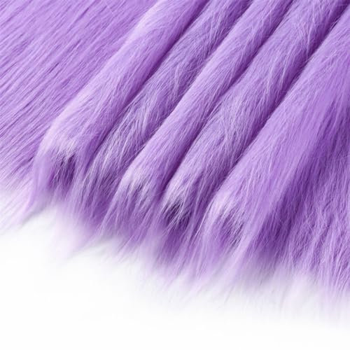 maikeduo Kunstfell Zum Basteln, 50 X 50 cm Fell Zum Basteln, Quadratischer Aufnäher Zum Kunstfell Basteln Zwergenkostüm Bodendekoration Matte Kunstleder Fell Stoff (Helles Lila,1 Pcs)