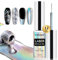 U-Shinein Metallic Painting Gel, Nail Art 3D Mirror Effect Gel Nail Polish, Painted Drawing Gel, Build in Thin Brush Soak Off Silver Gel for Salon Home DIY Manicure, Laser Silver