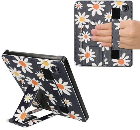 kwmobile Coque Compatible avec Kobo Libra 2 Coque - Coque pour Liseuse Électronique avec Fonction Support - Bleu-Blanc-Jaune