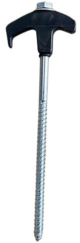 Ancoraggi a vite da terra – per tenda da avvitare e si illumina al buio 20 cm in acciaio al carbonio | Pali per tenda con viti antivento, paletti a vite, paletti da campeggio per Au