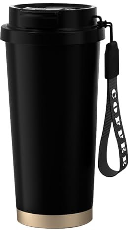 EACHPT Taza Termo Cafe para Llevar,Taza de Viaje de café con Aislamiento de 530ml Acero inoxidable,Revestimiento cerámico, a Prueba de Fugas y sin BPA,Taza de viaje de taza de café Portátil