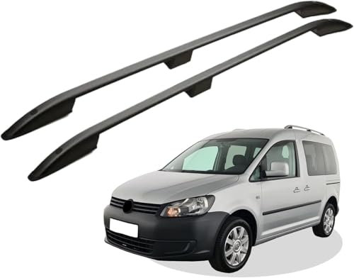 gxybr Dachgepäckträger Aluminiumlegierung Seitenstangen für VW Caddy 3 2010-2020, Dachträger Gepäckträger Seitenstangen Schienen Dachreling