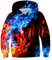 Generisch Hoodie Junge Coole Kapuzenpullover Bedrucktes Sweatshirt Mode Pullover Casual Kleidung Bekleidung Klamotten Oberteile Regular Kleinkind Long Sleeve Top Sportshirt Prime Blau, 11 Jahre
